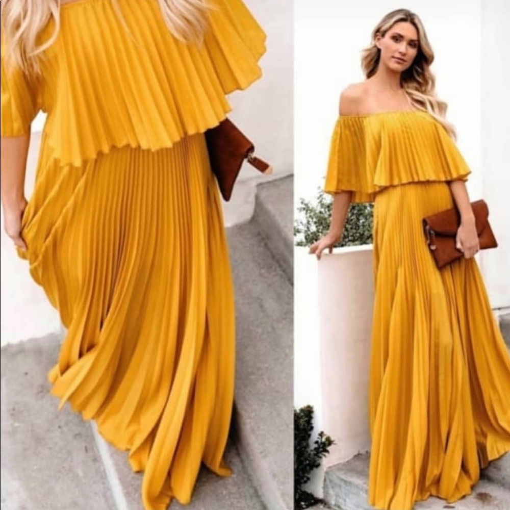 Yellow maxi dress